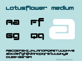 Lotusflower Medium Version 001.000 Font Sample