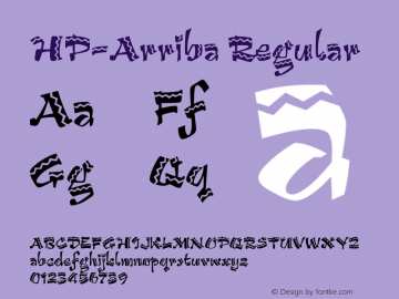 HP-Arriba Regular 2 Font Sample