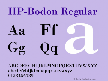 HP-Bodon Regular 2图片样张