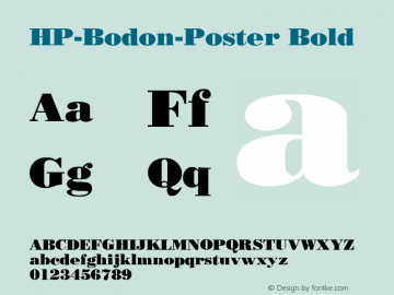 HP-Bodon-Poster Bold 2 Font Sample