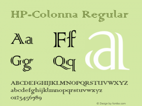 HP-Colonna Regular 2 Font Sample