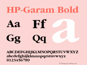 HP-Garam Bold 2 Font Sample