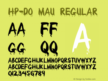 HP-Do Mau Regular 2 Font Sample