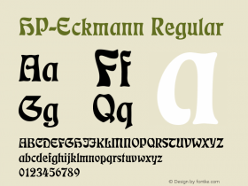 HP-Eckmann Regular 2 Font Sample