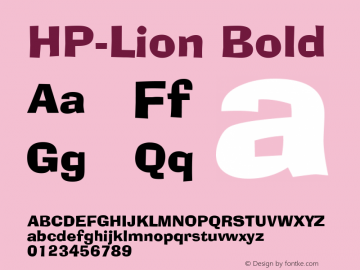 HP-Lion Bold 2图片样张