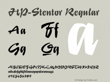 HP-Stentor Regular 2 Font Sample