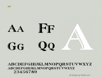 HP-Slip Regular 3 Font Sample