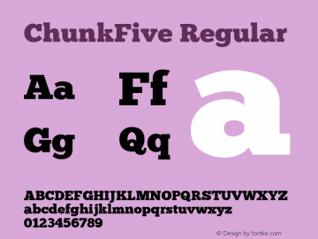 ChunkFive Regular Version 001.001图片样张