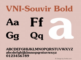 VNI-Souvir Bold 1.0 Tue Nov 30 12:28:38 1993 Font Sample