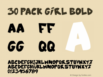 30 Pack Girl Bold Version 1.00 August 23, 2009, initial release Font Sample