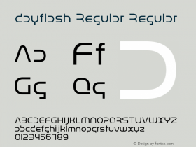 dayflash Regular Regular Version 001.000 Font Sample