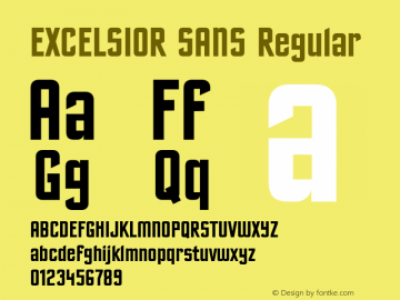 EXCELSIOR SANS Regular v1.0图片样张