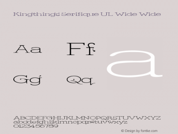 Kingthings Serifique UL Wide Wide 1.0图片样张