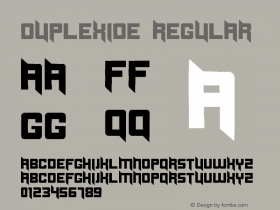 Duplexide Regular Version 1.00 Aug 29, 2009, initial release Font Sample