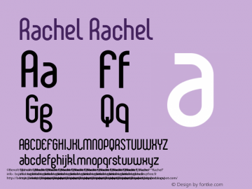 Rachel Rachel Unknown Font Sample