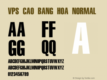 VPS Cao Bang Hoa Normal VPS Cao Bang Hoa Font Sample
