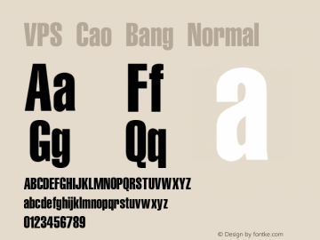 VPS Cao Bang Normal VPS Cao Bang Thuong Font Sample