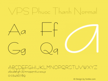 VPS Phuoc Thanh Normal VPS Phuoc Thanh Thuong Font Sample