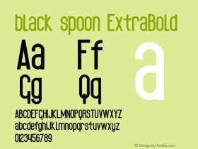 black spoon ExtraBold Version 1.000图片样张