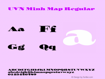 UVN Minh Map Regular 0.8 March 2001. Bo Chu Tieng Viet图片样张