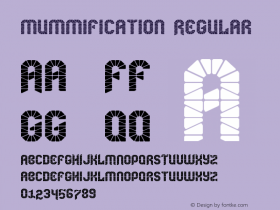 mummification Regular Version 1.0 Font Sample