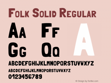 Folk Solid Regular Version 001.001图片样张