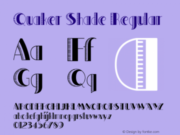 Quaker Shade Regular 1.000图片样张