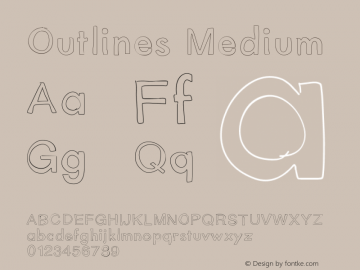 Outlines Medium Version 001.000 Font Sample