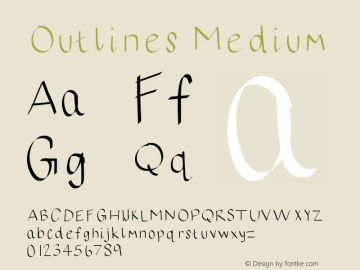 Outlines Medium Version 001.000 Font Sample