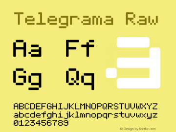 Telegrama Raw Version 1.001 Font Sample