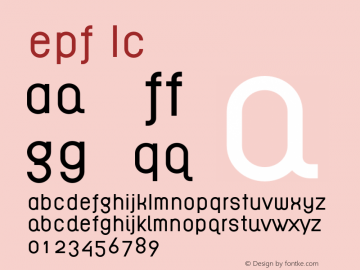 EPF LC Version 2.200 Font Sample
