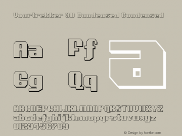 Voortrekker 3D Condensed Condensed 001.000 Font Sample