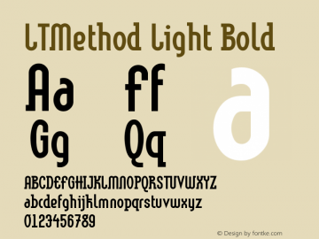 LTMethod Light Bold Version 001.000 Font Sample