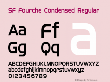 SF Fourche Condensed Regular Version 1.0图片样张