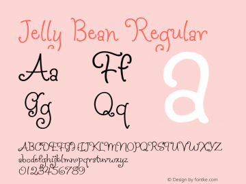 Jelly Bean Regular 001.000 Font Sample