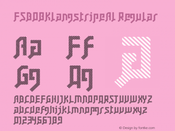 FSB08KlangstripeAl Regular Fontographer 4.7 07.11.10 FG4J­0000001007 Font Sample