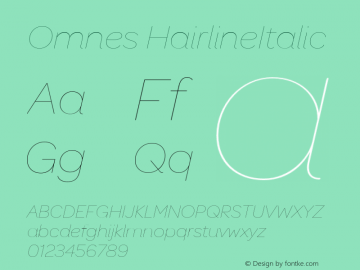 Omnes HairlineItalic 001.000图片样张