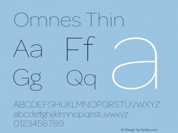 Omnes Thin 001.000 Font Sample