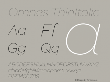 Omnes ThinItalic 001.000图片样张