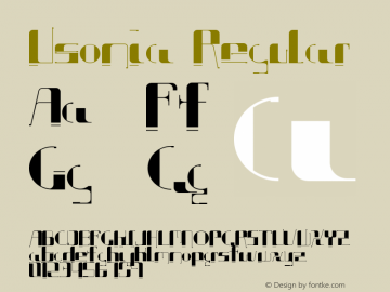 Usonia Regular Version 1.000 2008 initial release Font Sample