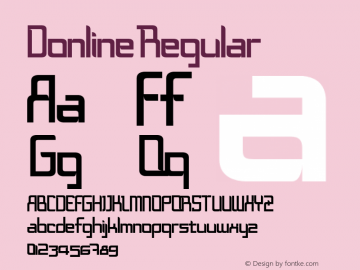 Donline Regular 001.000 Font Sample