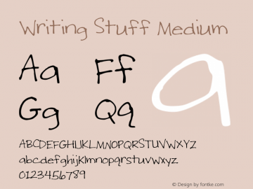 Writing Stuff Medium Version 001.000图片样张