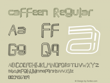 caffeen Regular Unknown Font Sample