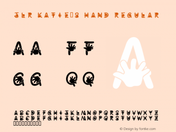 JLR Katie's Hand Regular Macromedia Fontographer 4.1 1/4/01 Font Sample