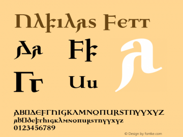 Ulfilas Fett Version 2.0 (kompletter Neuschnitt) Font Sample