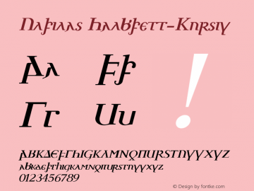 Ulfilas Halbfett-Kursiv Version 2.000 2007 Font Sample