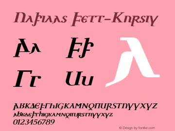 Ulfilas Fett-Kursiv Version 2.000 2007 Font Sample