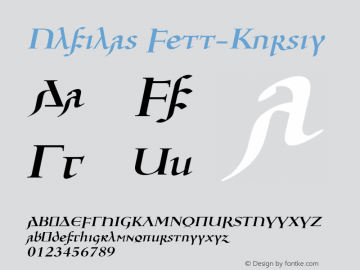 Ulfilas Fett-Kursiv Version 2.0 (kompletter Neuschnitt) Font Sample