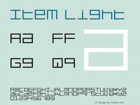 Item Light Macromedia Fontographer 4.1 7/20/99 Font Sample