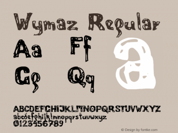 Wymaz Regular Version 1.1 Font Sample